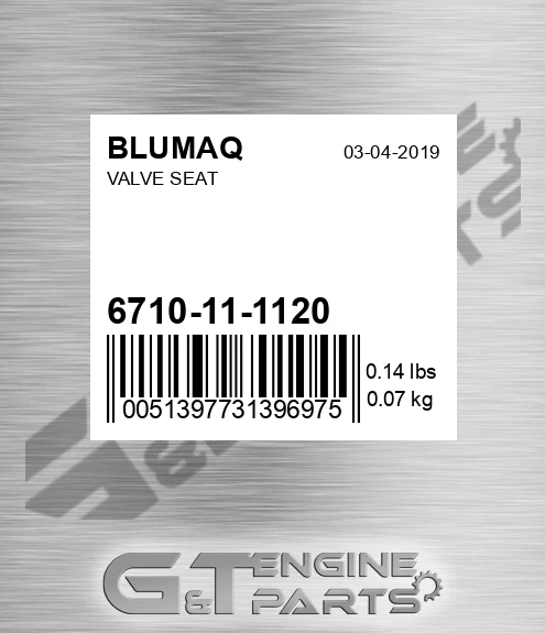 6710-11-1120 Valve Seat for BLUMAQ