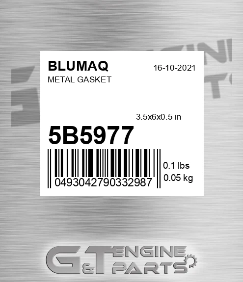 5B-5977 BLUMAQ Metal Gasket