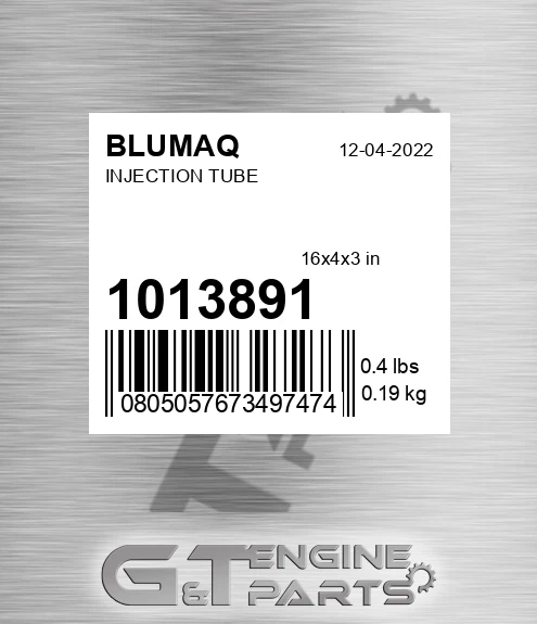 101-3891 Injection Tube for BLUMAQ