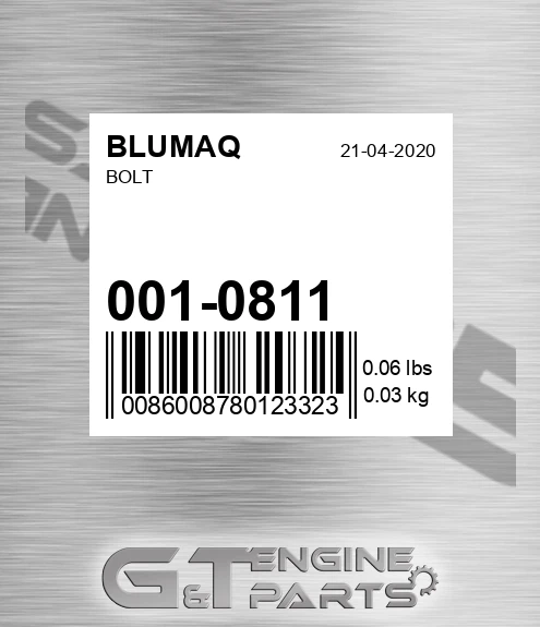 001-0811 Bolt for BLUMAQ