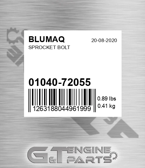 01040-72055 Sprocket Bolt for BLUMAQ