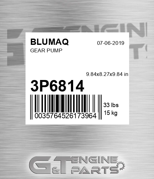 3P-6814 Gear Pump for BLUMAQ