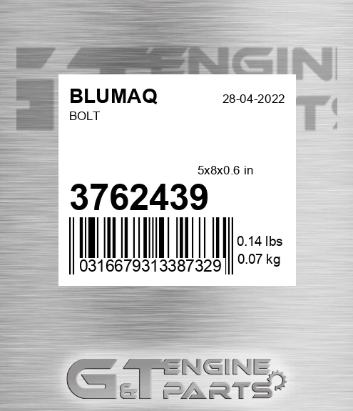 376-2439 Bolt for BLUMAQ