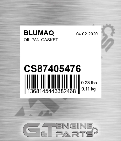 CS87405476 Oil Pan Gasket