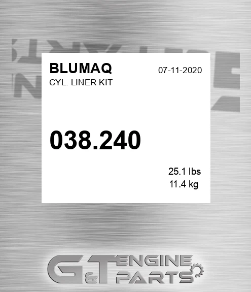 038.240 Cyl. Liner Kit for BLUMAQ