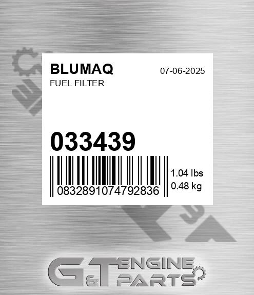 033.439 Filter Suitable 3i1196bq for BLUMAQ