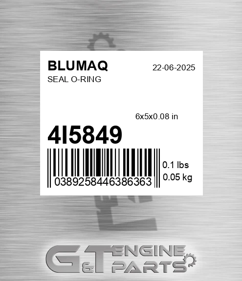 4I-5849 Seal O-ring for BLUMAQ