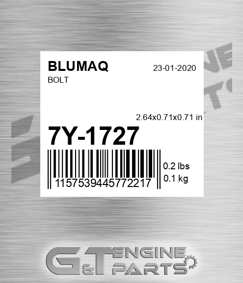 7Y-1727 Bolt for BLUMAQ