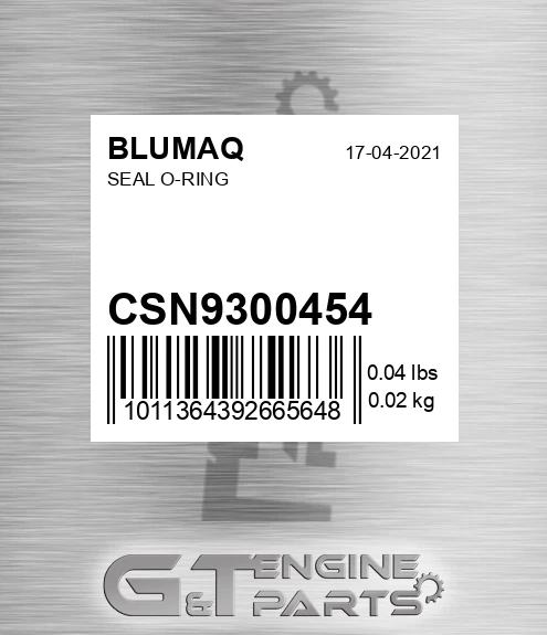 CSN9300454 Seal O-ring for BLUMAQ