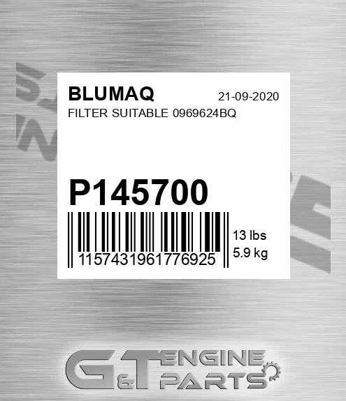 P145700 Filter Suitable 0969624bq