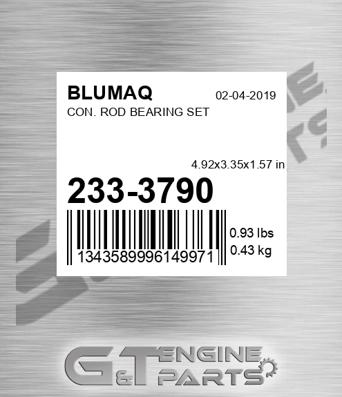 233-3790 Con. Rod Bearing Set for BLUMAQ