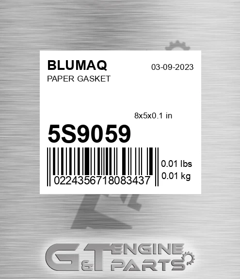 5S-9059 Paper Gasket for BLUMAQ