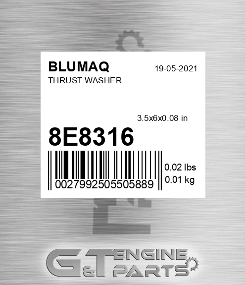 8E-8316 Thrust Washer