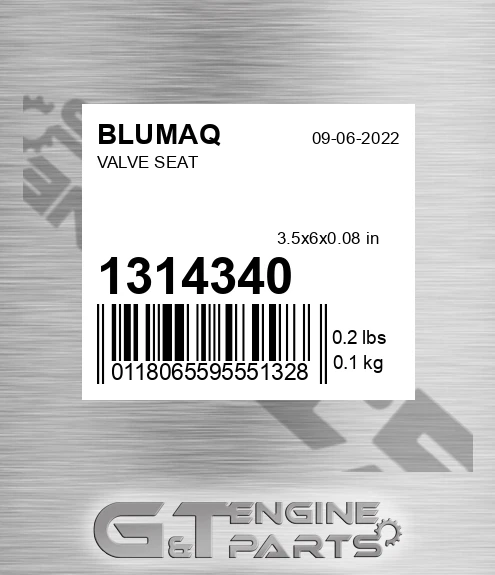 131-4340 Valve Seat for BLUMAQ