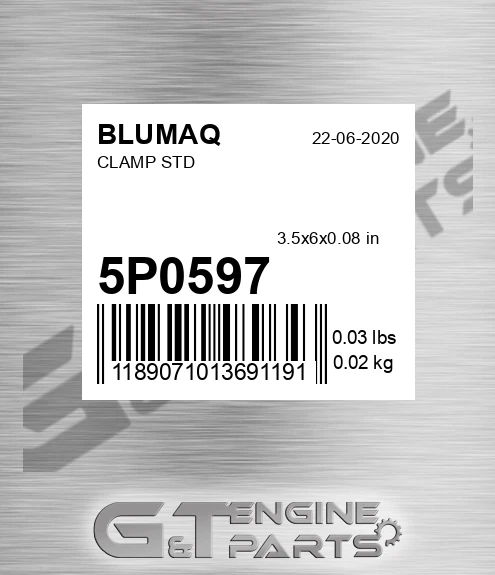 5P-0597 Clamp Std for BLUMAQ