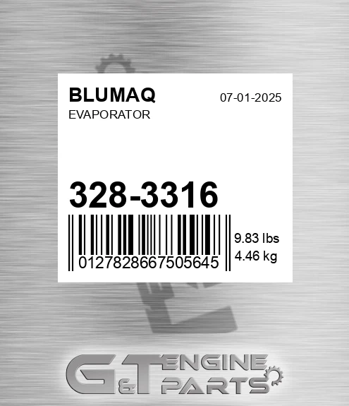 328-3316 BLUMAQ Evaporator