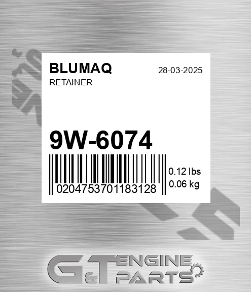 9W-6074 Retainer for BLUMAQ