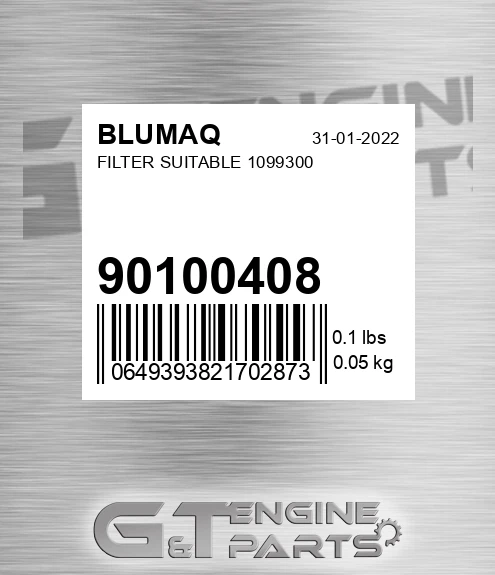 901.00408 Filter Suitable 1099300 for BLUMAQ
