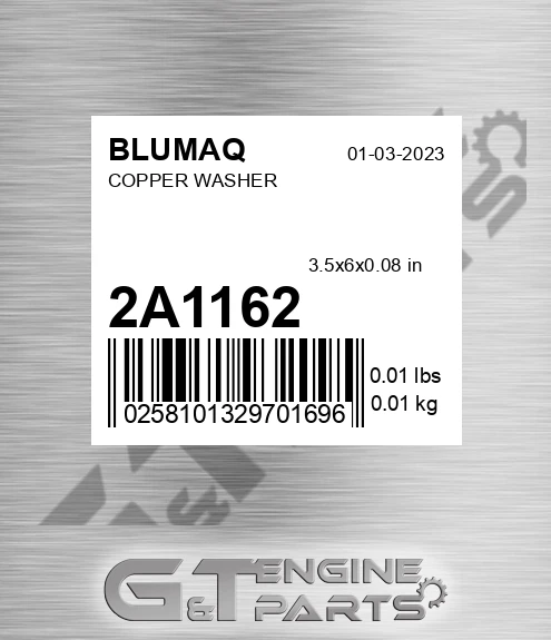 2A-1162 BLUMAQ Copper Washer