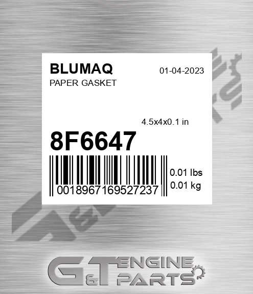 8F-6647 BLUMAQ Paper Gasket
