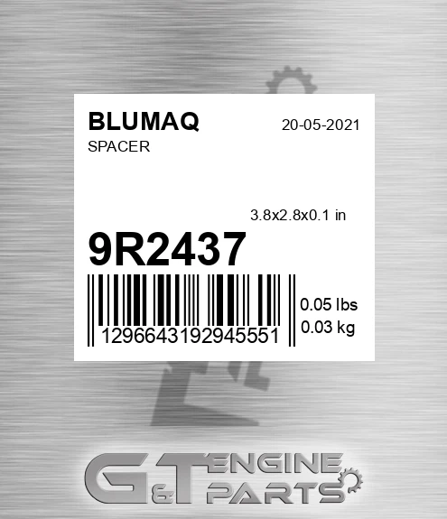 9R-2437 Spacer for BLUMAQ