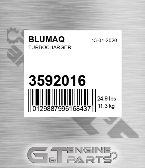 3592016 Turbocharger