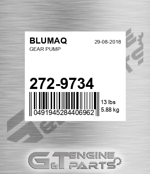 272-9734 Gear Pump for BLUMAQ