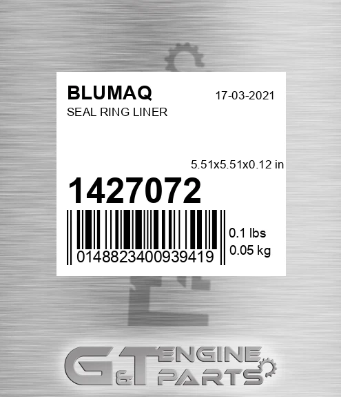 142-7072 Seal Ring Liner