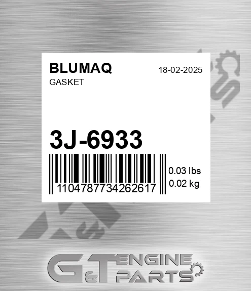 3J-6933 Gasket for BLUMAQ