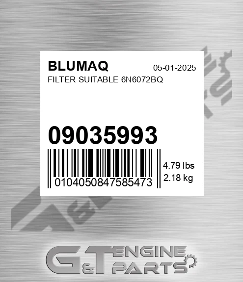 09035993 Filter Suitable 6n6072bq for BLUMAQ
