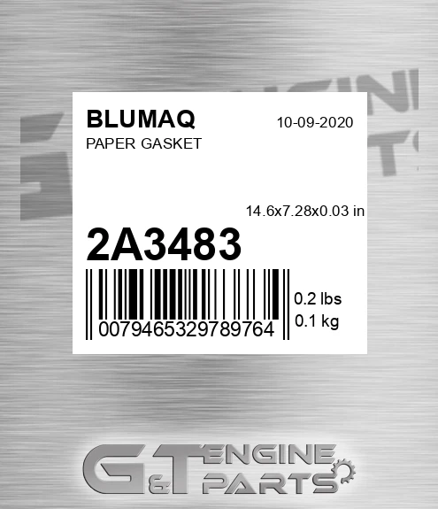 2A-3483 Paper Gasket for BLUMAQ