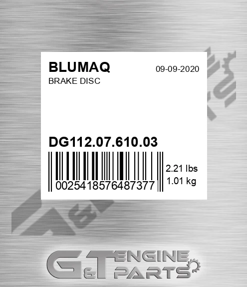 DG112.07.610.03 Brake Disc for BLUMAQ