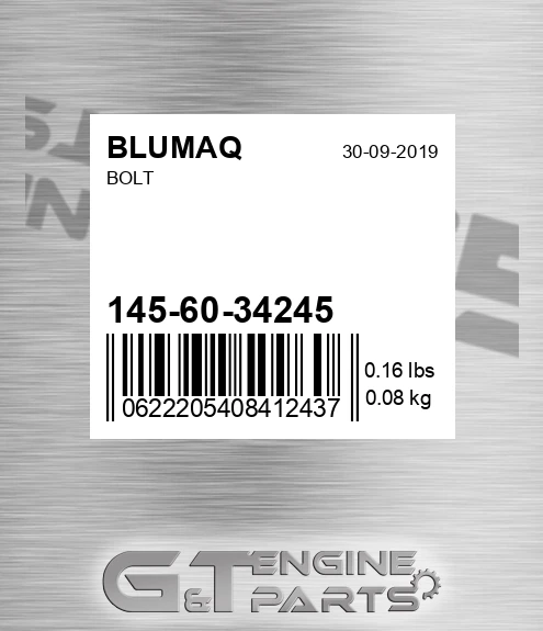 145-60-34245 Bolt for BLUMAQ