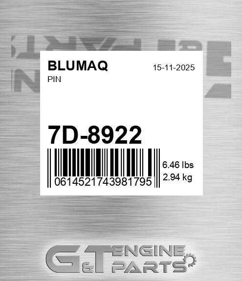 7D-8922 Pin for BLUMAQ