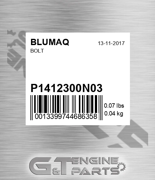 P1412300N03 Bolt