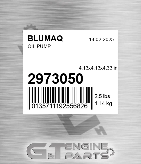 297-3050 Oil Pump for BLUMAQ