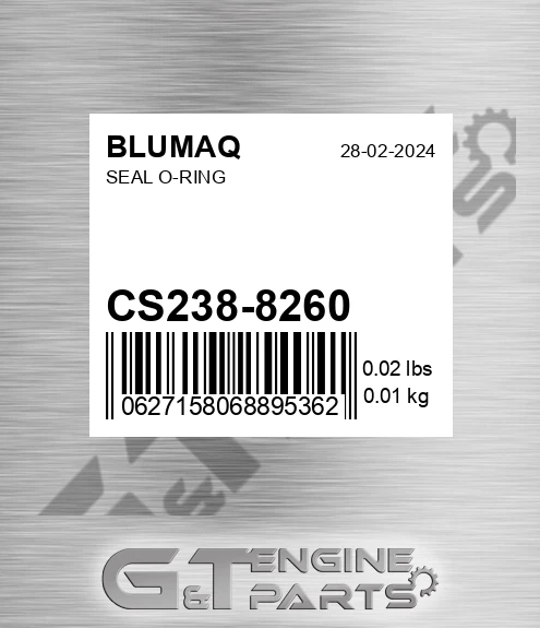 CS238-8260 Seal O-ring for BLUMAQ