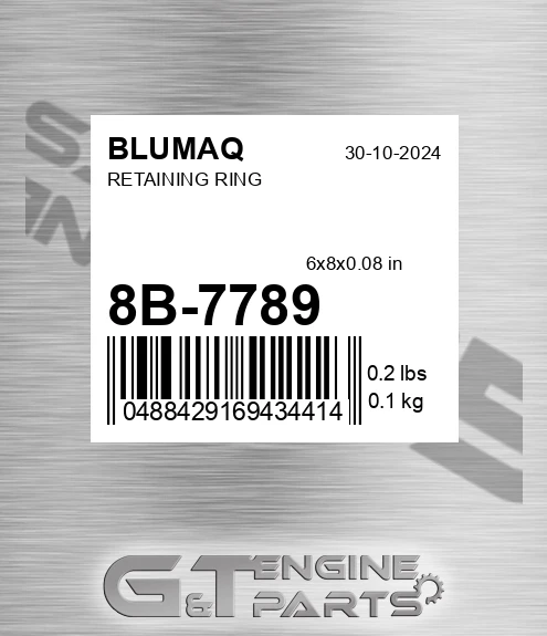 8B-7789 Retaining Ring