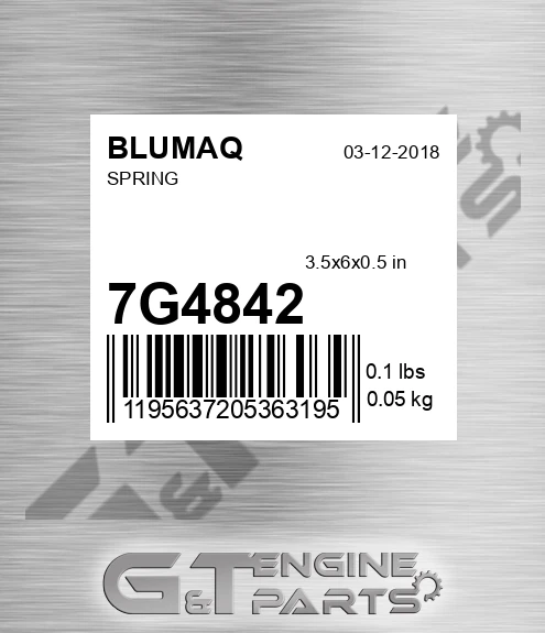 7G-4842 Spring for BLUMAQ