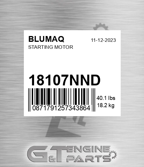 18107NND Starting Motor