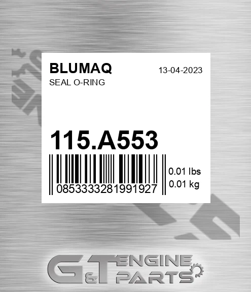 115.A553 Seal O-ring for BLUMAQ