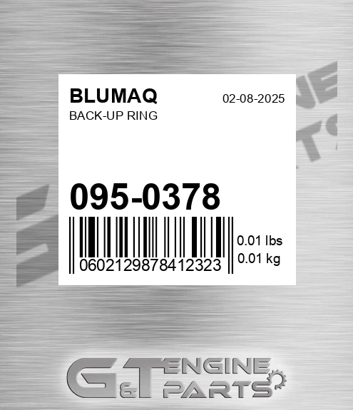 095-0378 Back-up Ring for BLUMAQ