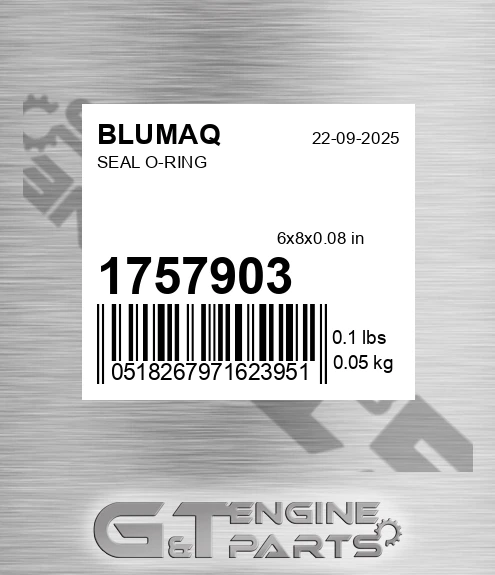 175-7903 Seal O-ring for BLUMAQ