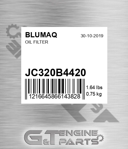 JC320/B4420 Oil Filter for BLUMAQ