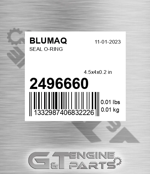 249-6660 Seal O-ring for BLUMAQ