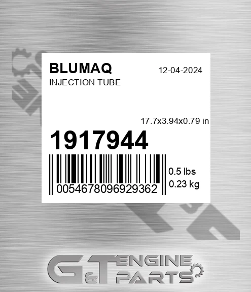 191-7944 Injection Tube for BLUMAQ