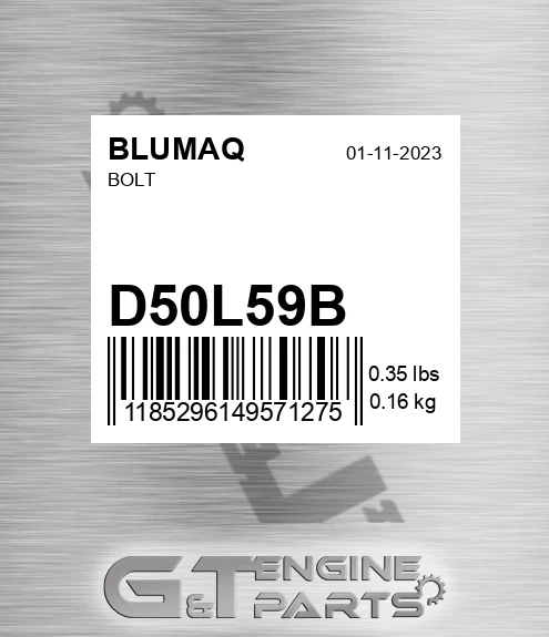D50L59B Bolt