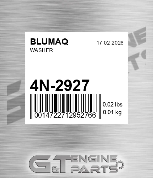 4N-2927 Washer for BLUMAQ