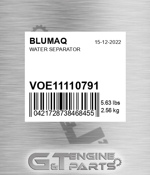 VOE11110791 Water Separator for BLUMAQ