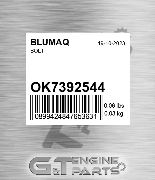 OK7392544 Bolt for BLUMAQ